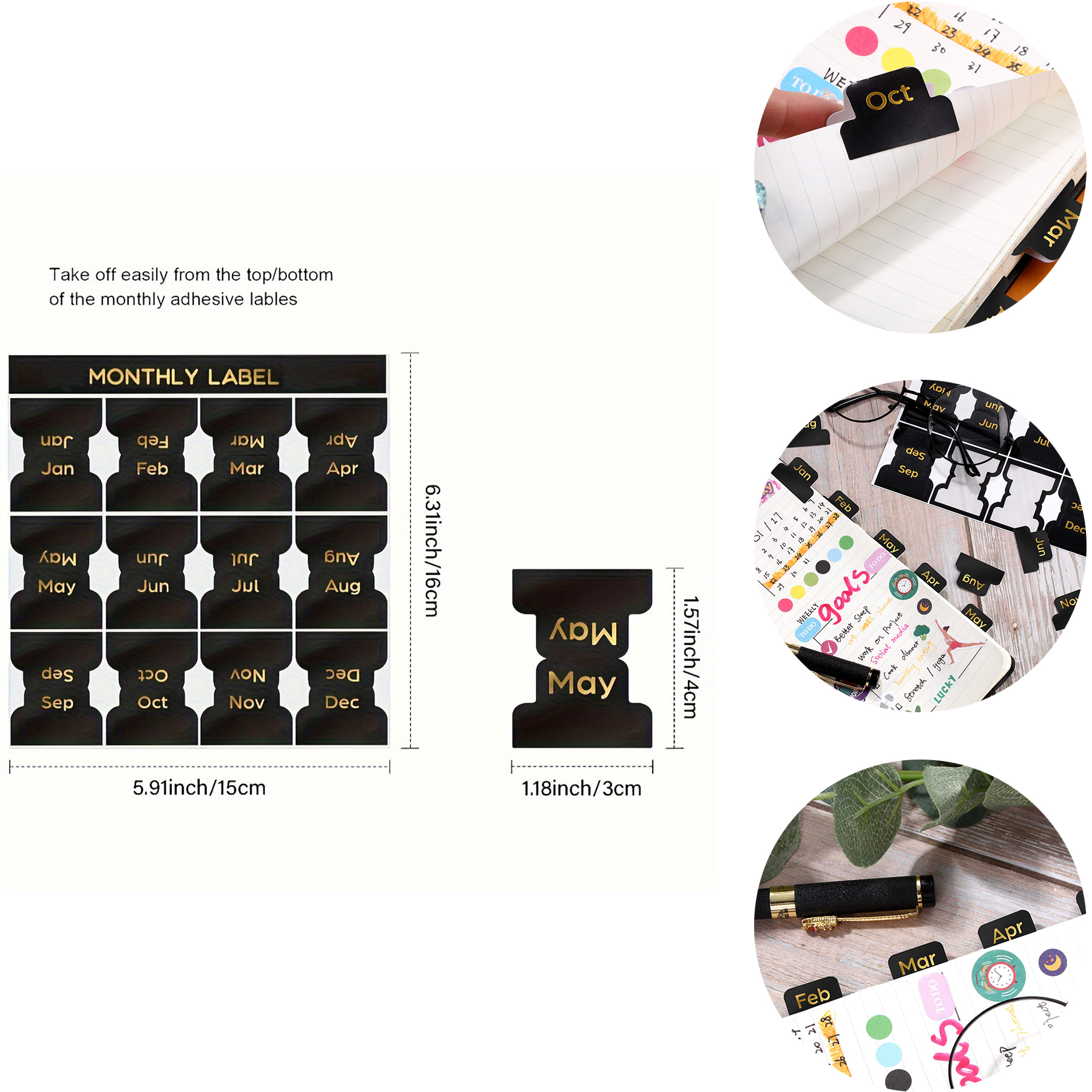 Monthly Tab for Planner Adhesive 2