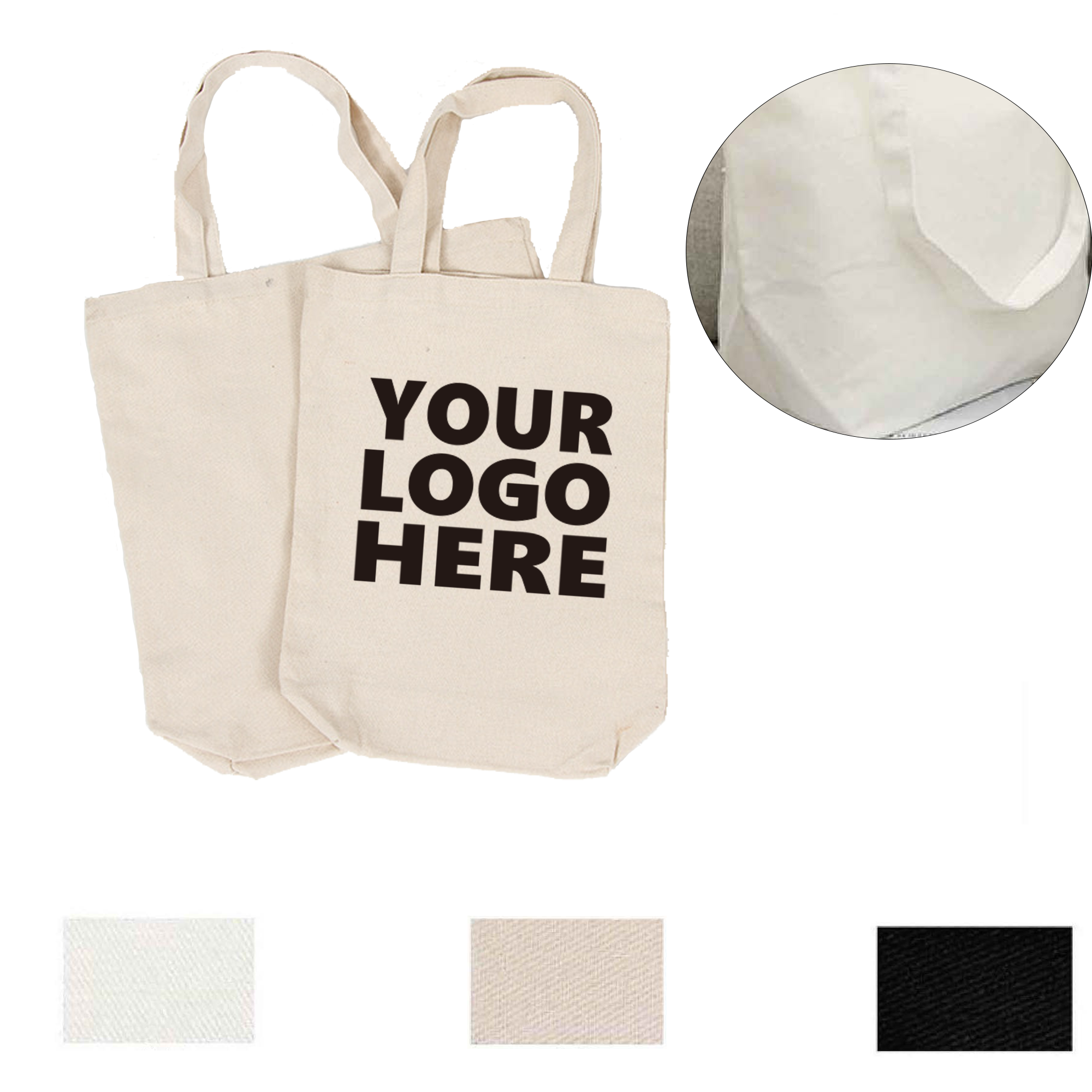 Reusable Canvas Shopping Bag, custom tote bag with logo imprint 2