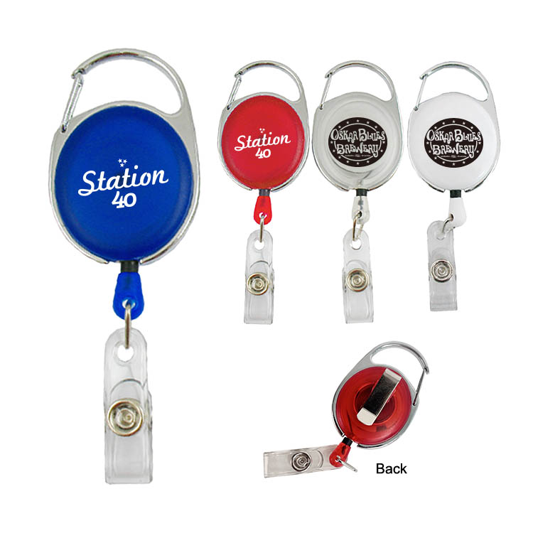 Heavy Duty Carabiner Badge Reel - Close Out 8