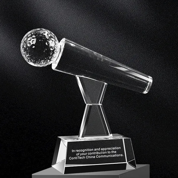 Engraved Crystal Microphone Award 3
