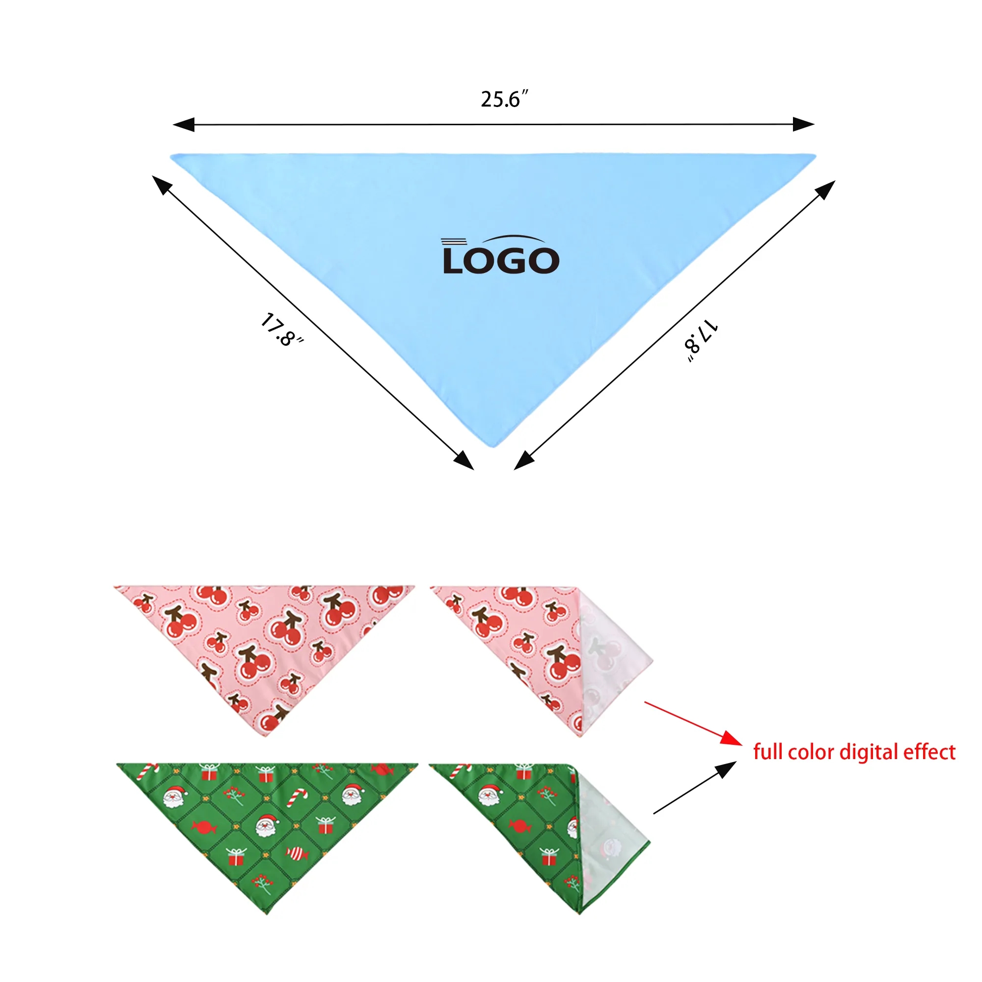 Pet Saliva Towel Bib Triangle Scarf MOQ 100PCS 3