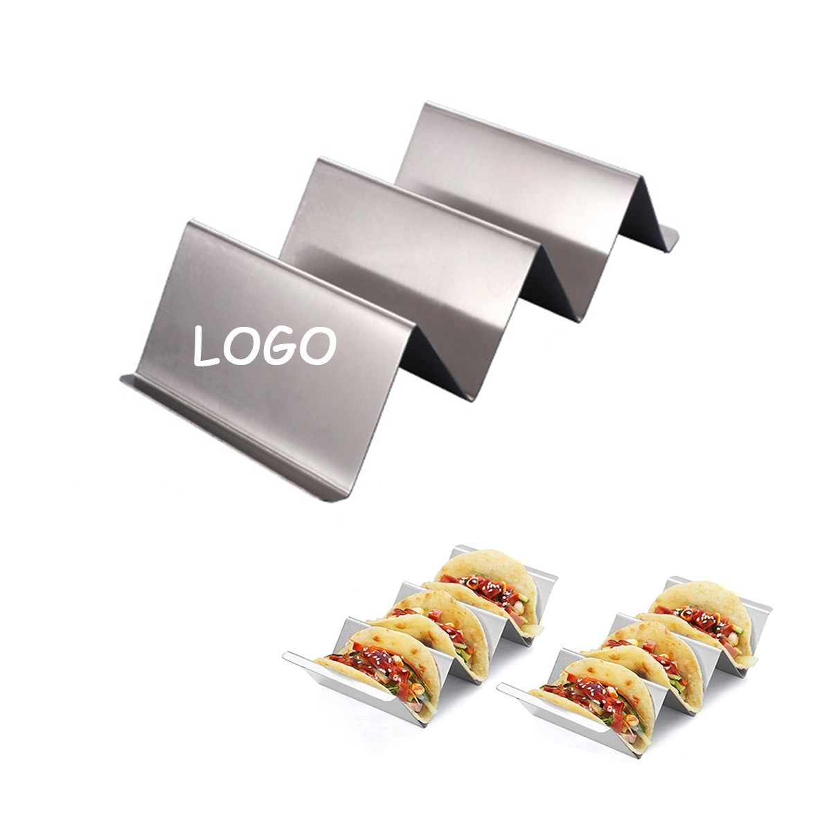 Stainless Steel Taco Holder Stand 2
