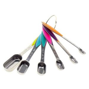 Premium Stainless Steel Measuring Spoons Set 6 Sizes With Silicone Handle 23