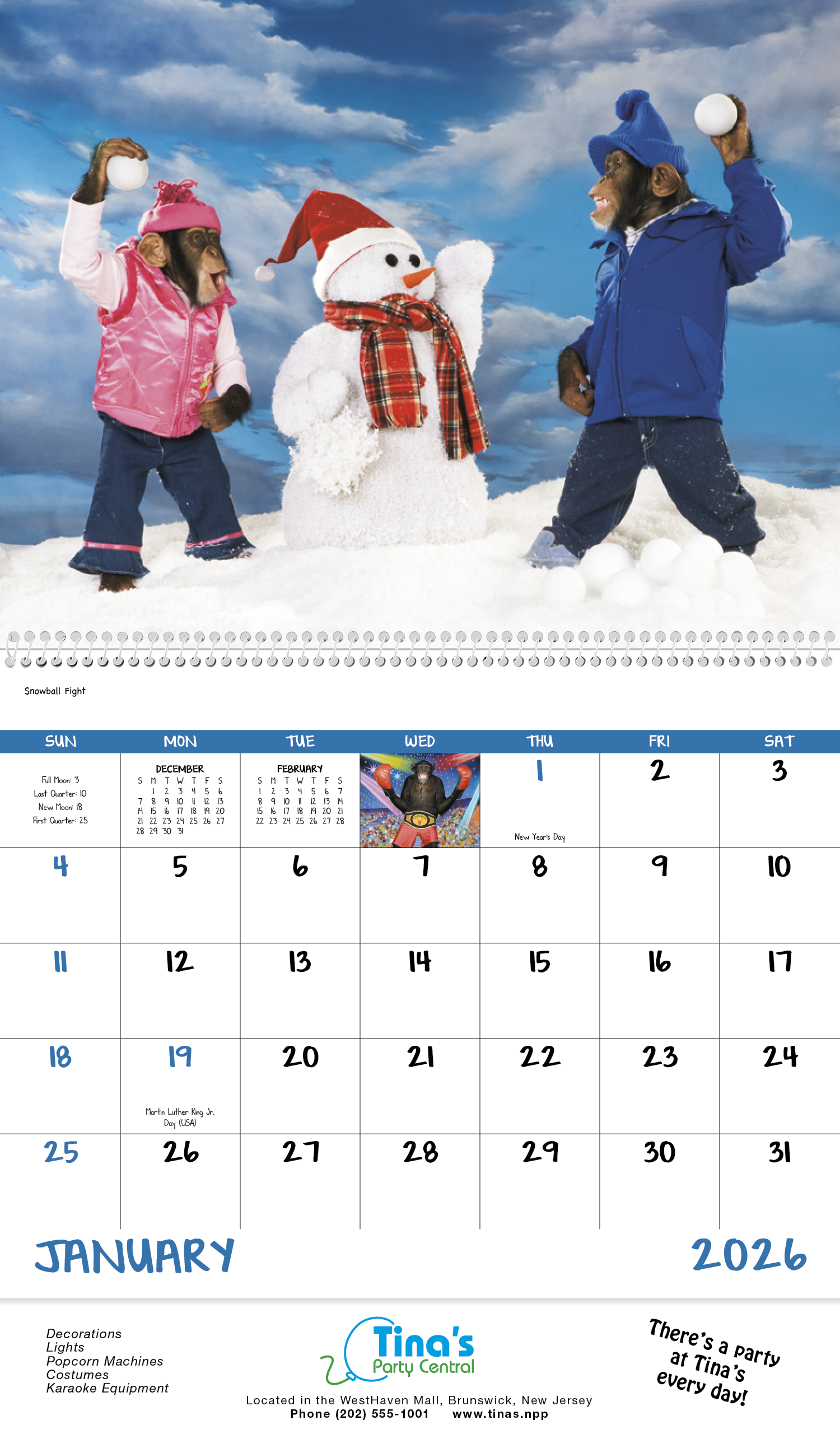 Good Value™ Monkey Mischief - Spiral Calendar 35