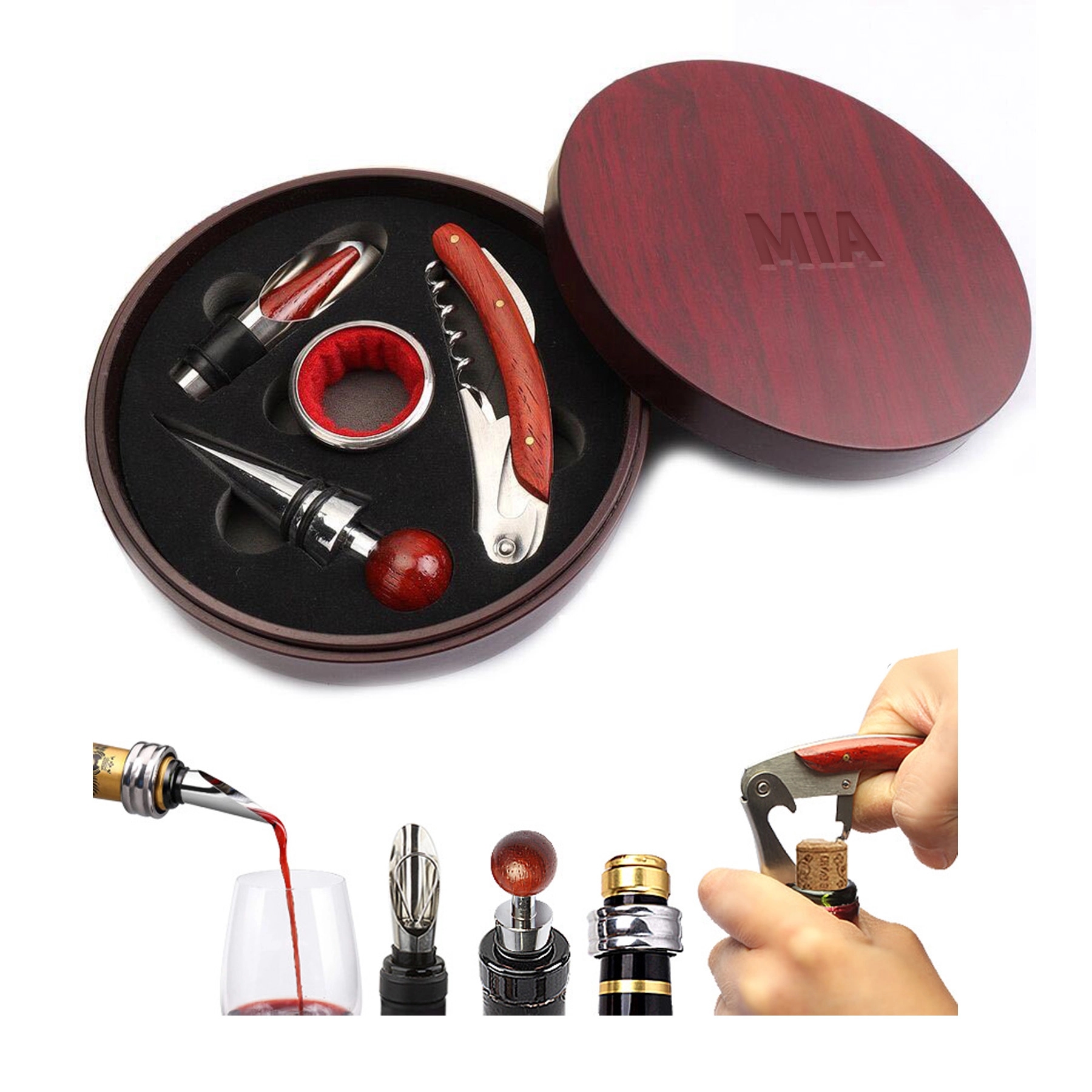 Wood Wine Case Set 1
