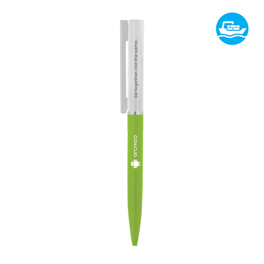 Recycled Stainless Steel and ABS Twist Pen - Ocean