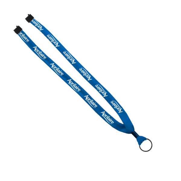 5/8" Polyester Shoelace Lanyard with Metal Crimp & Split-Ring 101