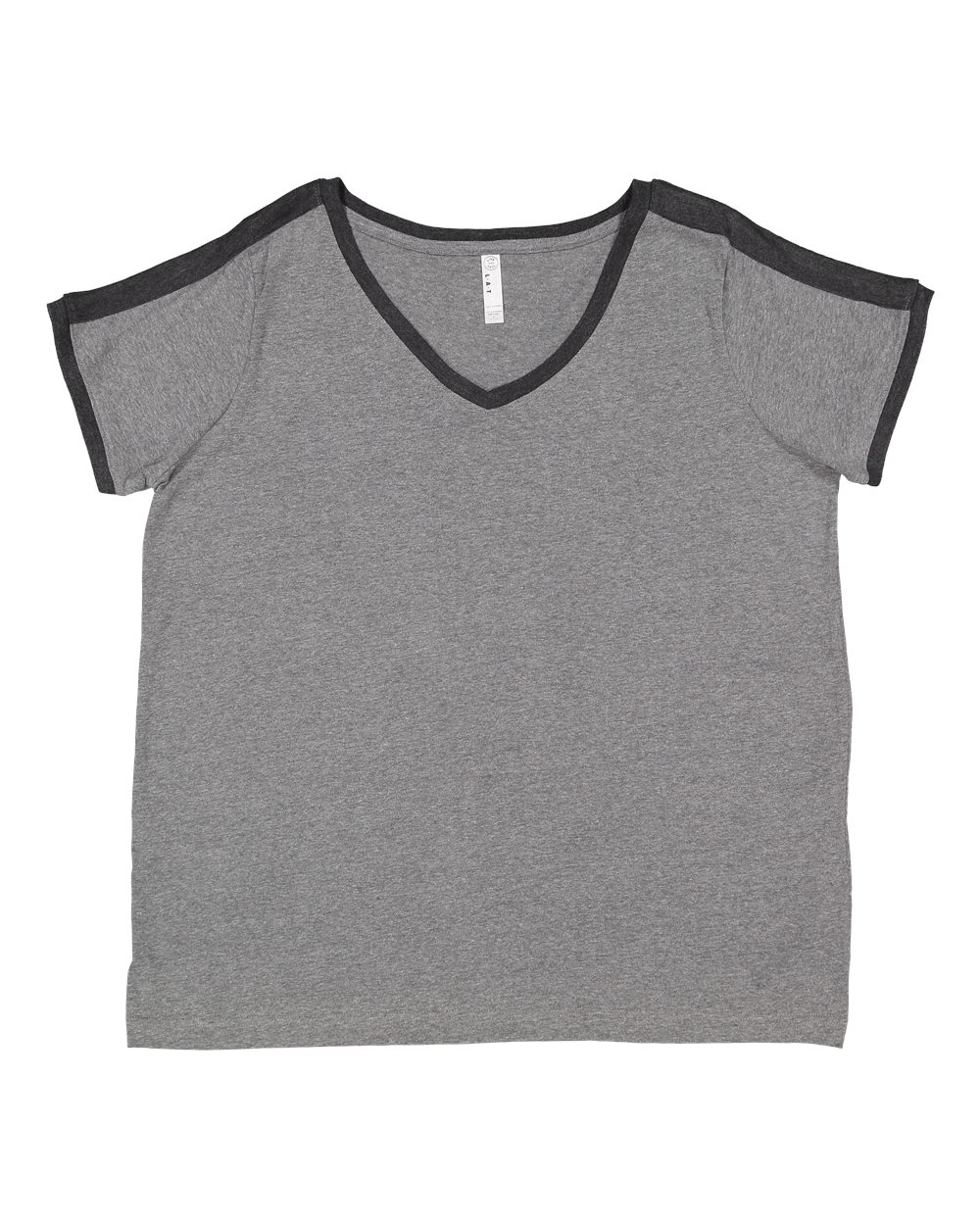 Women's Curvy Retro Ringer Premium Jersey V-Neck Tee - 3832 15