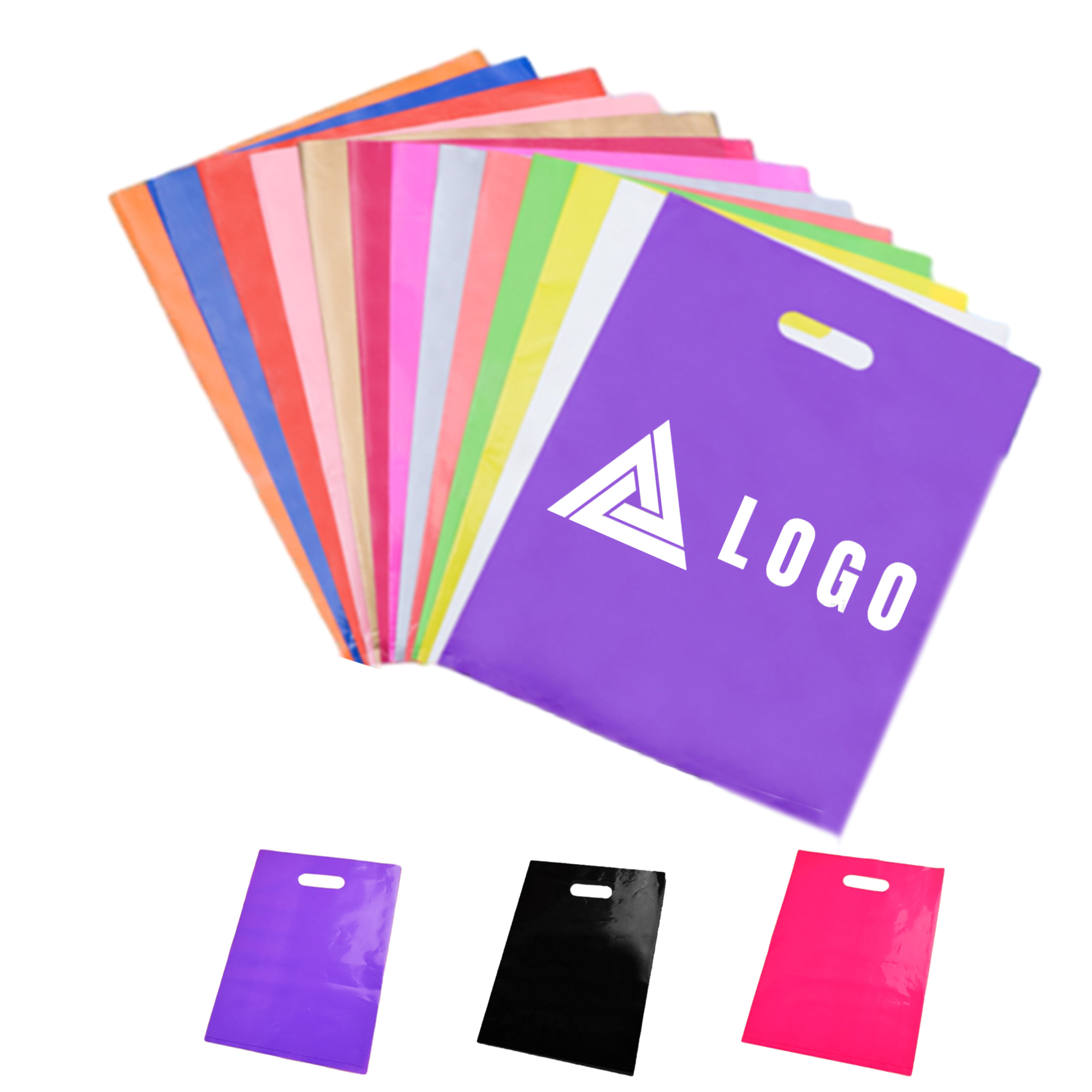 Reusable Plastic Tote with Die Cut Design 2
