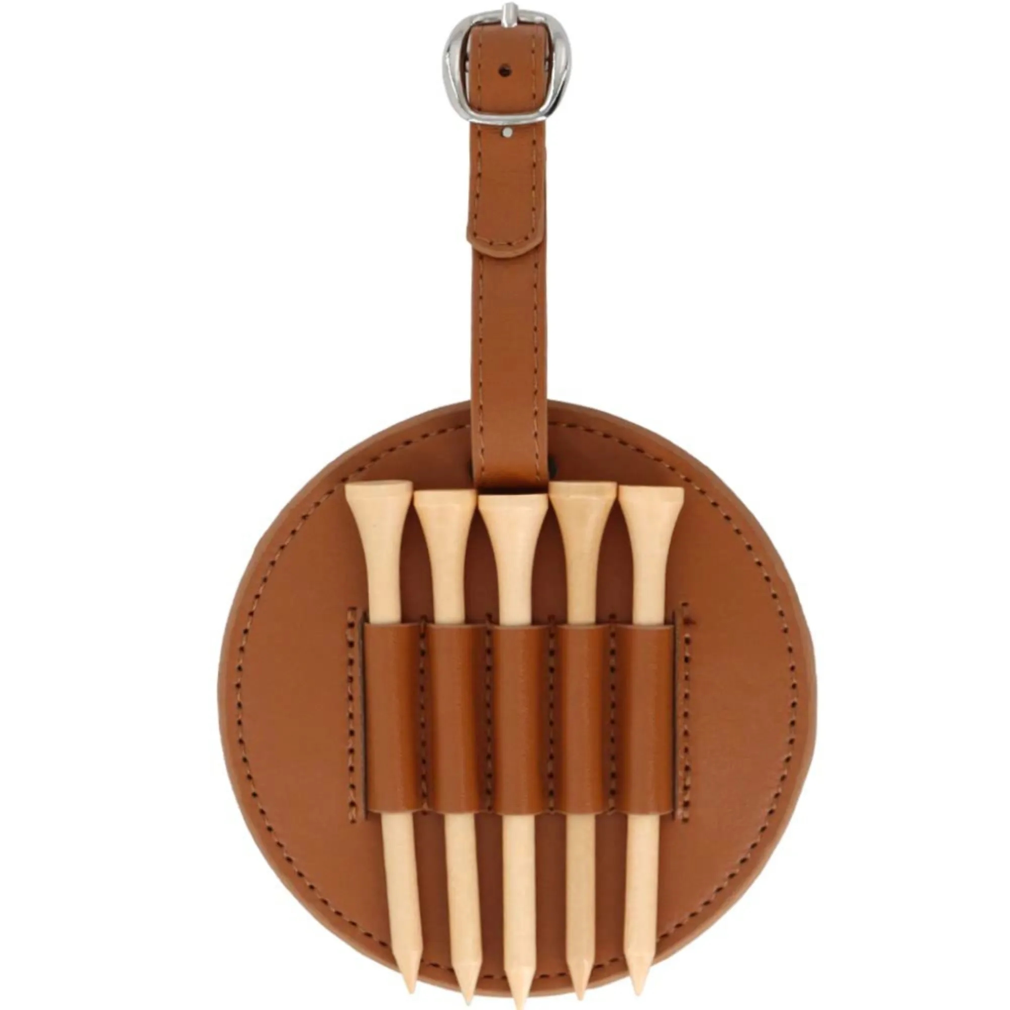 Leather Golf Tee Storage Pouch With Multiple Slots 4