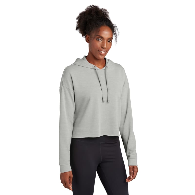 Sport-Tek Women's PosiCharge Tri-Blend Wicking Fleece Crop Hooded Pullover, custom hoodie or sweatshirt with logo imprint 19