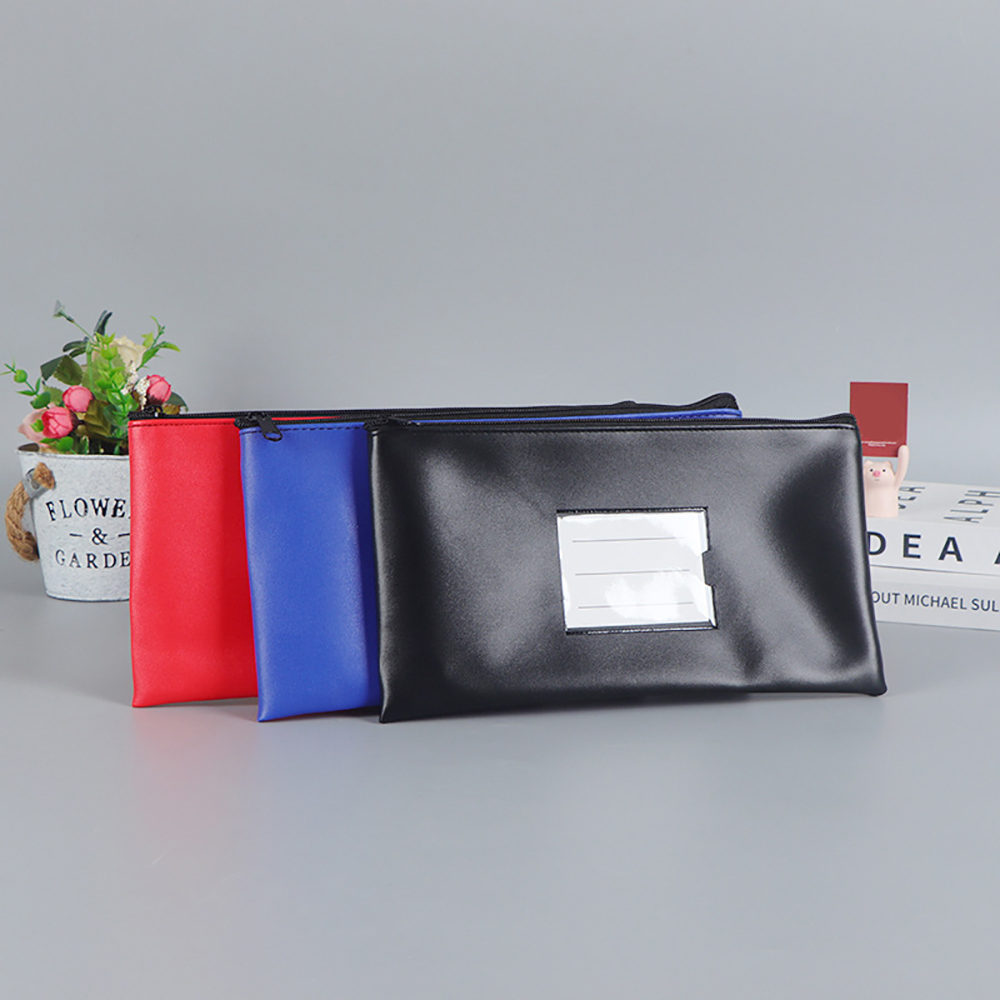 PU Leather Receipt Bag, custom tote bag with logo imprint 4