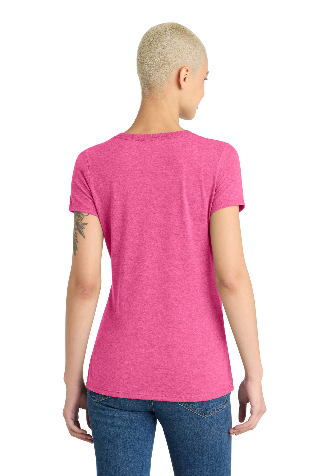 District Women's Perfect Tri V-Neck Tee. DM1350L 195