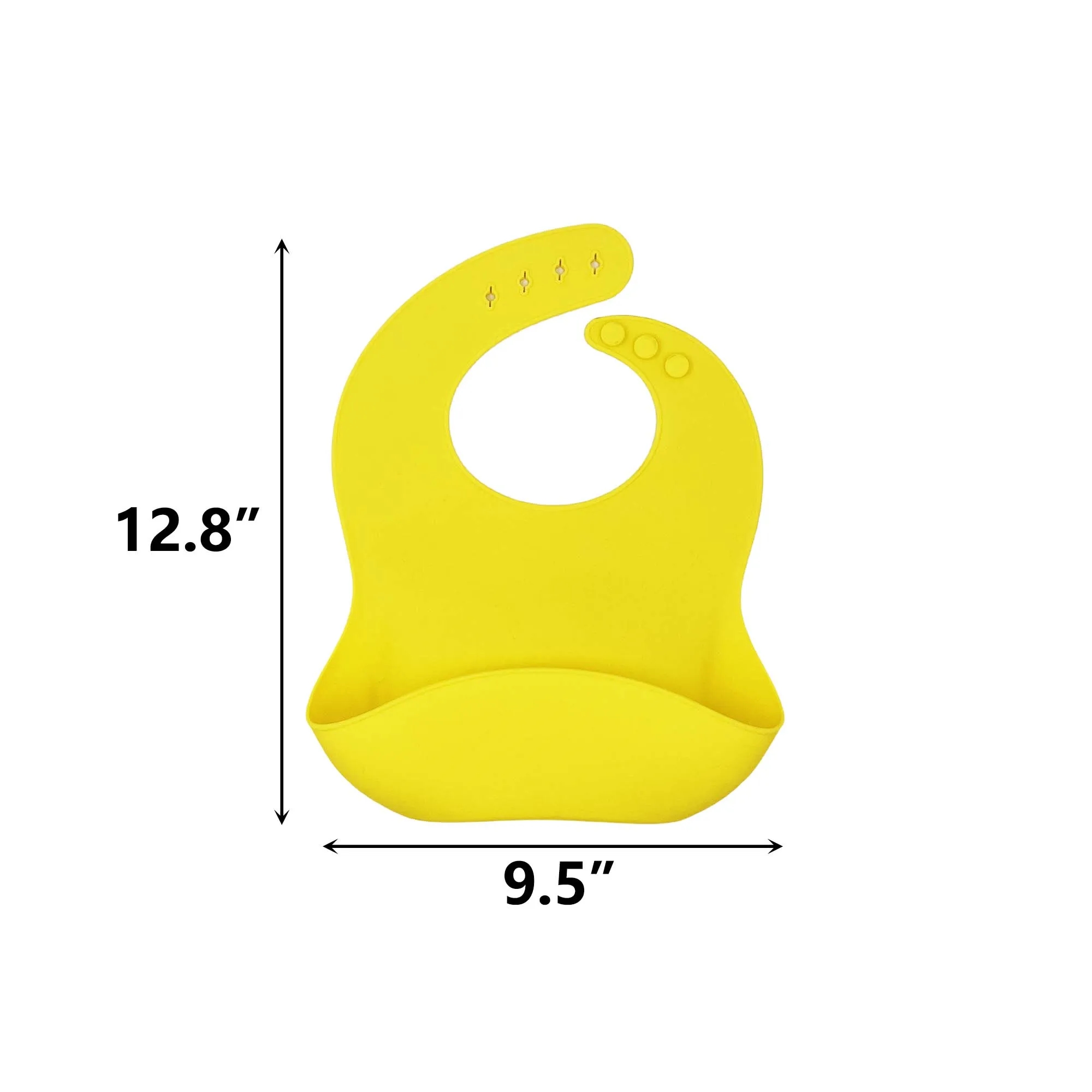 MOQ 20pcs Silicone Baby Bib With Food Catcher Pocket 4