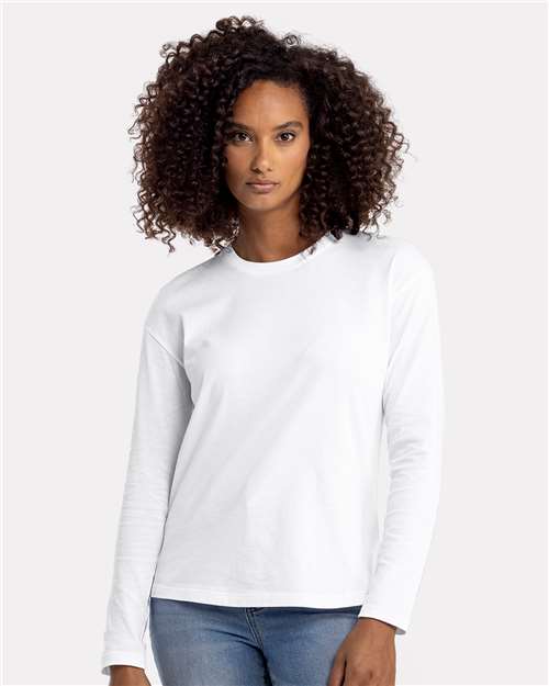 Women's Cotton Relaxed Long Sleeve T-Shirt - 3911 15