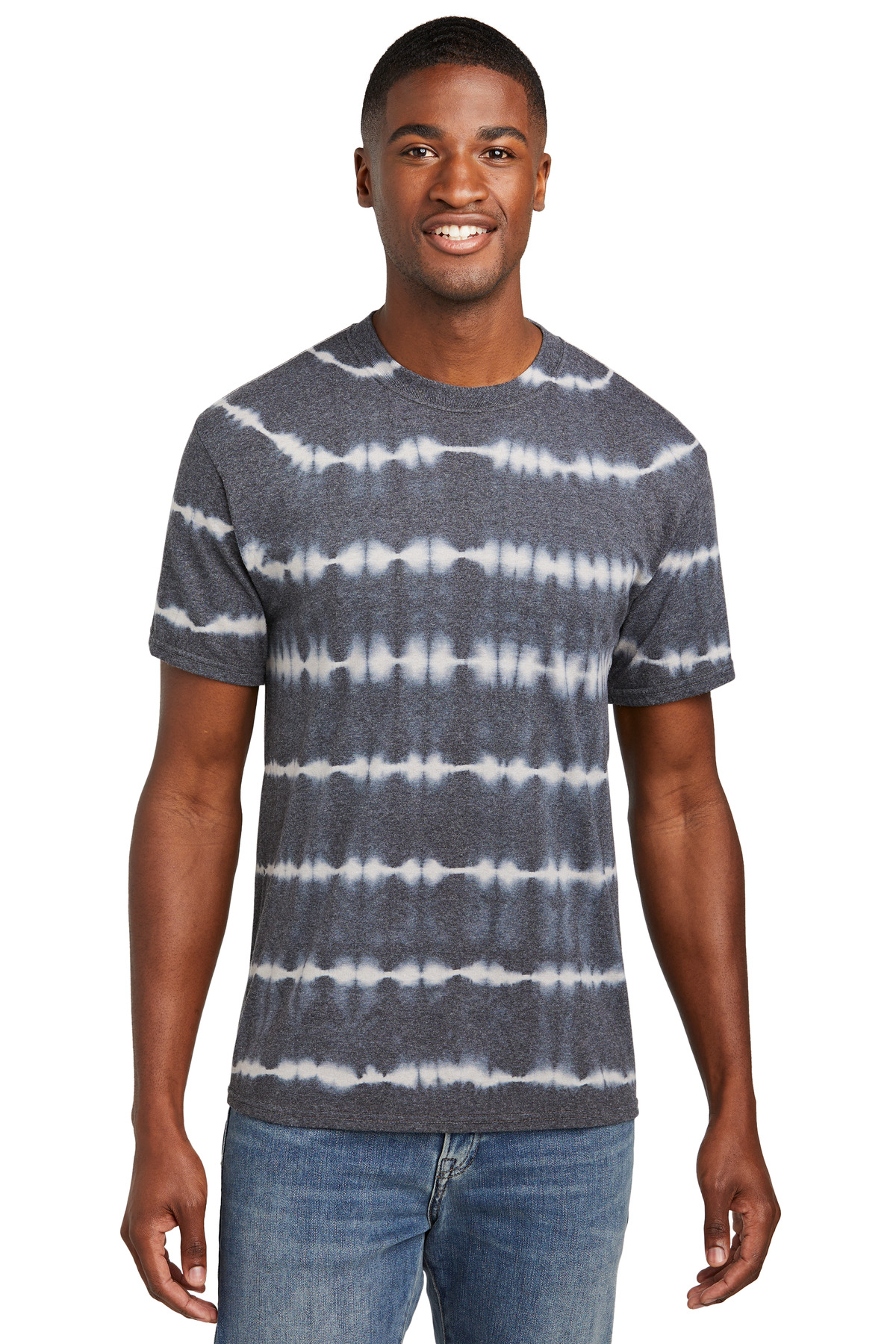 Port & Co Allover Stripe Tie-Dye Tee PC142 4