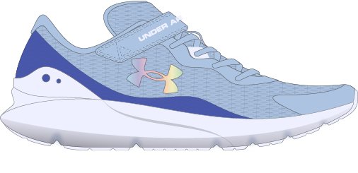 UA Surge 3 AC Girls' Pre-School Running Shoes 16