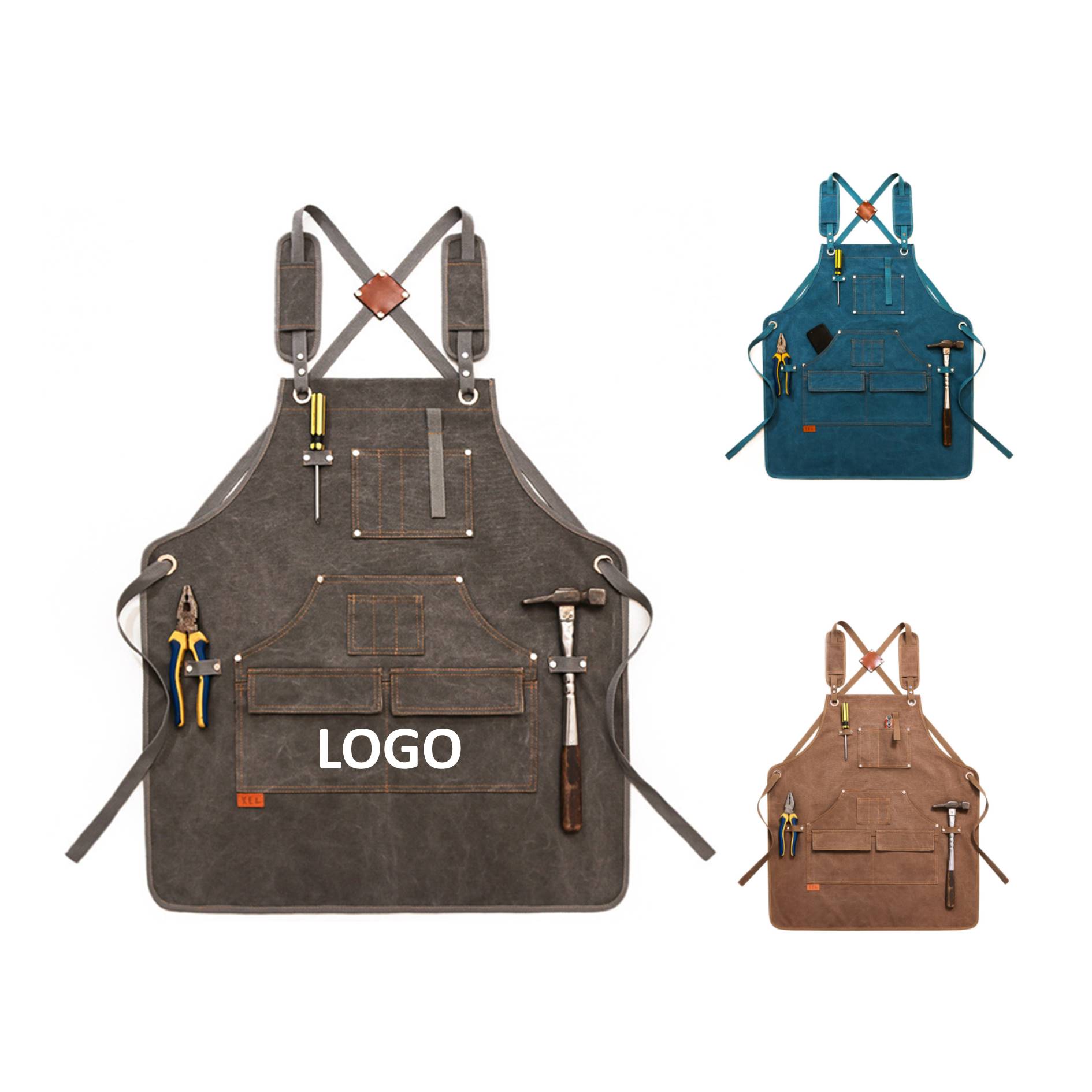 Denim Canvas Apron For Salon Barber 2