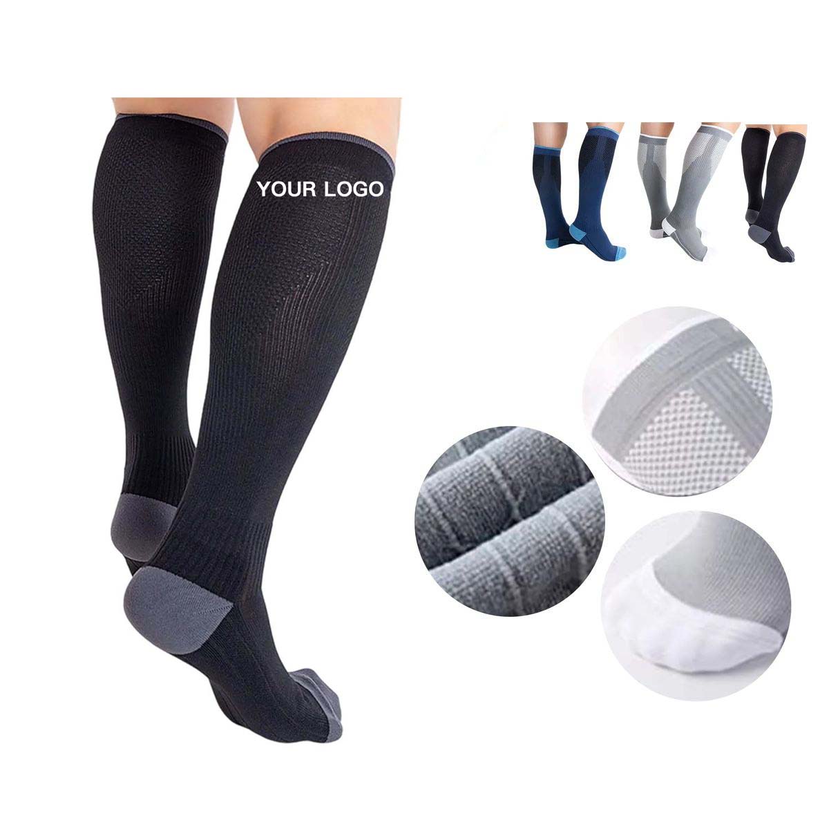 Knee High Soccer Socks with Cushioning for Sports 2