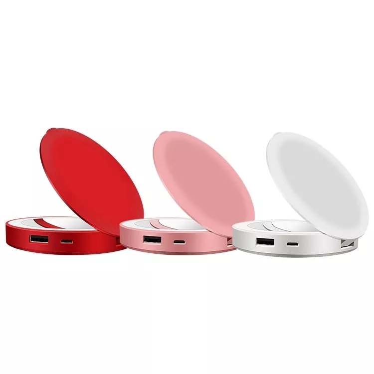 4 In 1 Power Bank Makeup Mirror With Lights 2