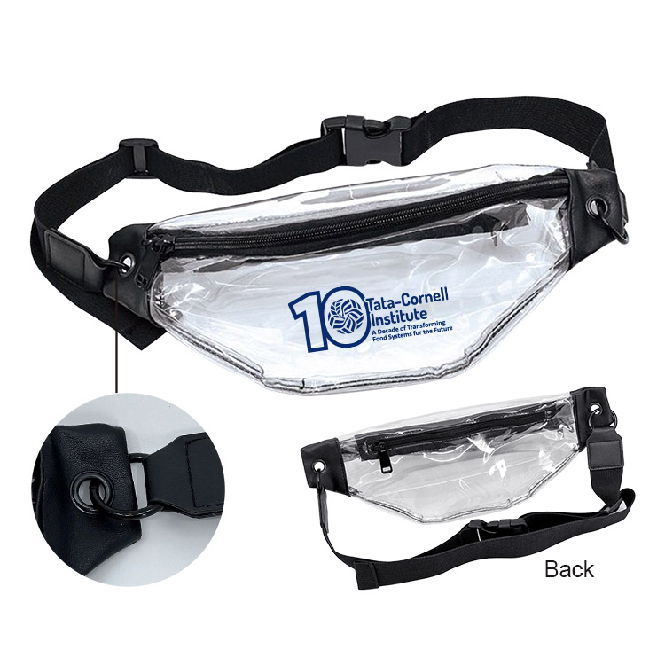 Leatherette Soft Clear Zippered Fanny Pack Bag 2