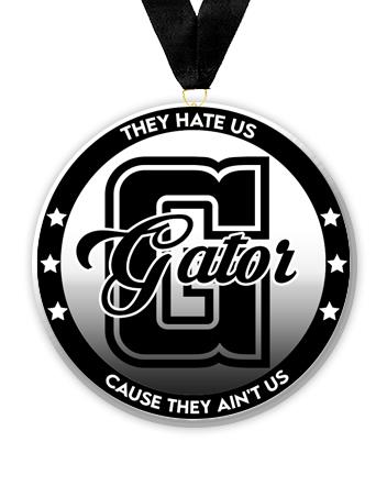 Acrylic Circle Medallions: Gators 3" Size, .25" 2