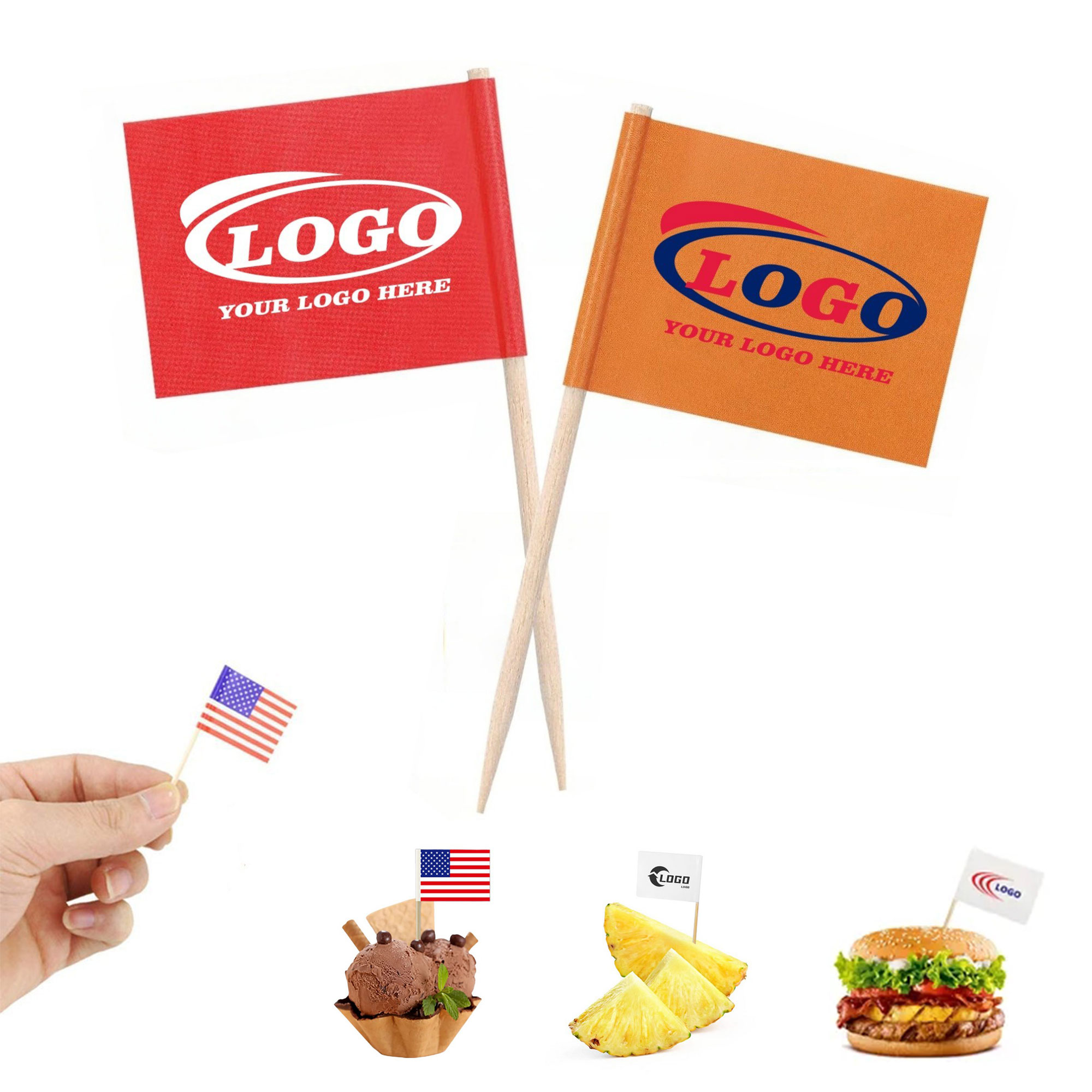 Customizable Full Color Toothpick Flags 1