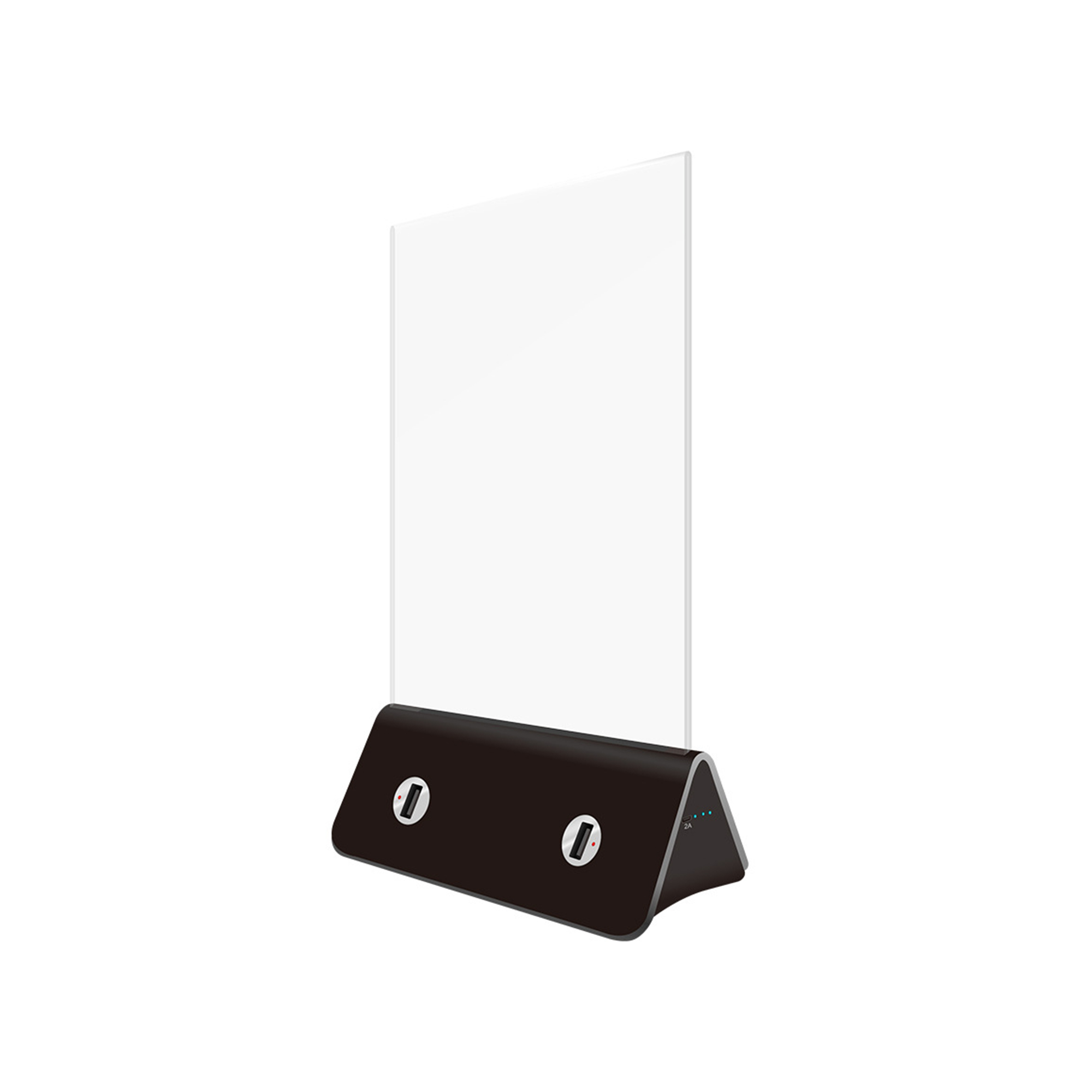 Acrylic Menu Stand With Built In Power Bank Advertising Display 3