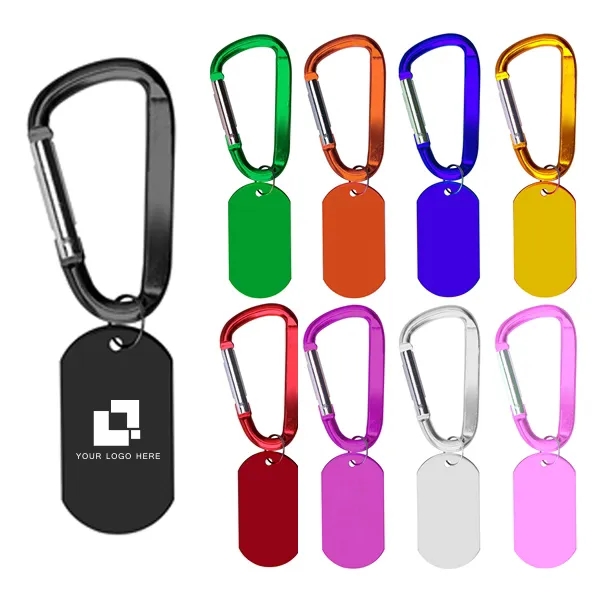 Aluminum Dog Pet Tag And Carabiner 2