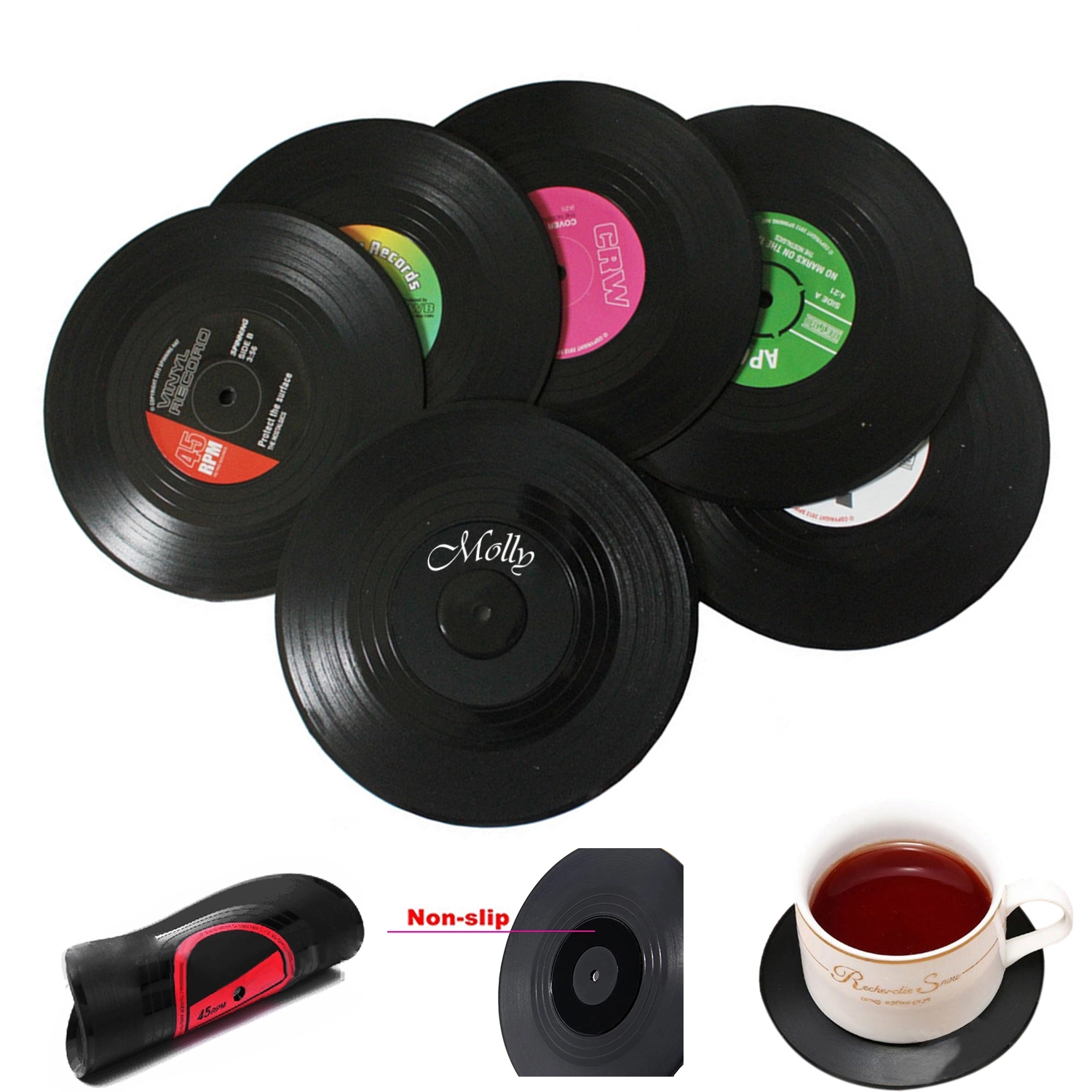 Vinyl Record Coasters 1