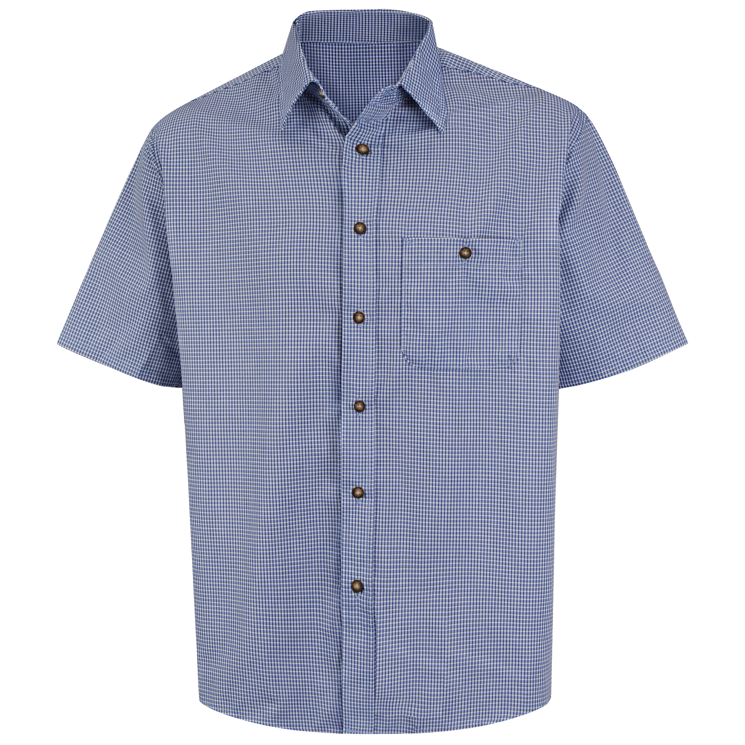 Red Kap® Men's Short Sleeve Mini-Plaid Uniform Shirt 2