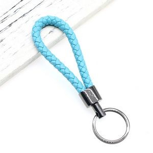 Stylish Weaved PU Leather Keychain with Metal Buckle 27