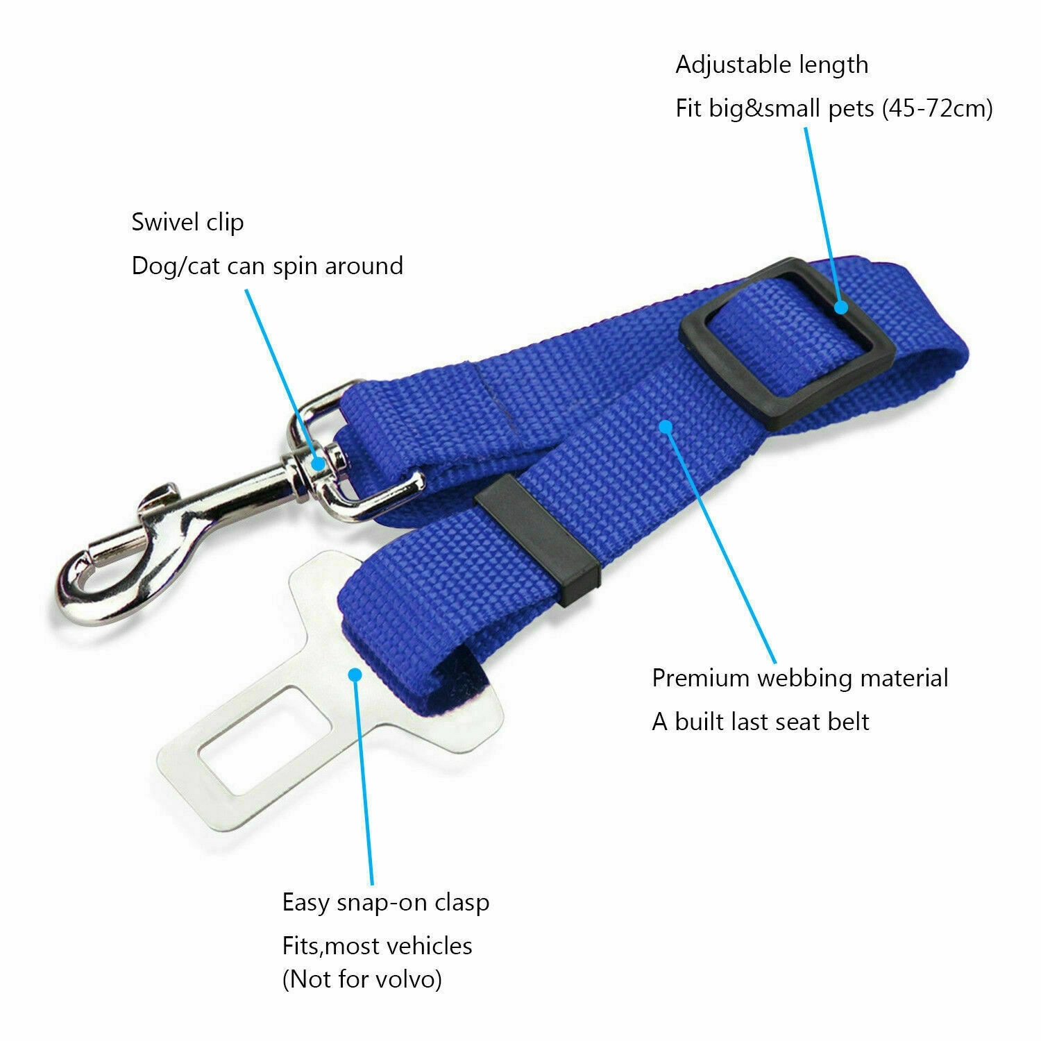 Adjustable Pet Dog Cat Car Seat Belt 4