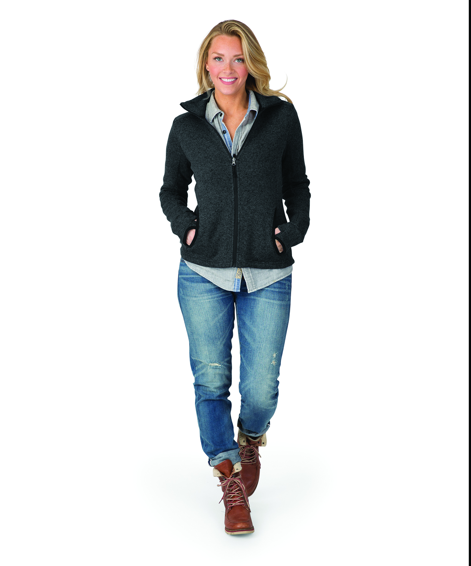 Women's Heathered Fleece Jacket