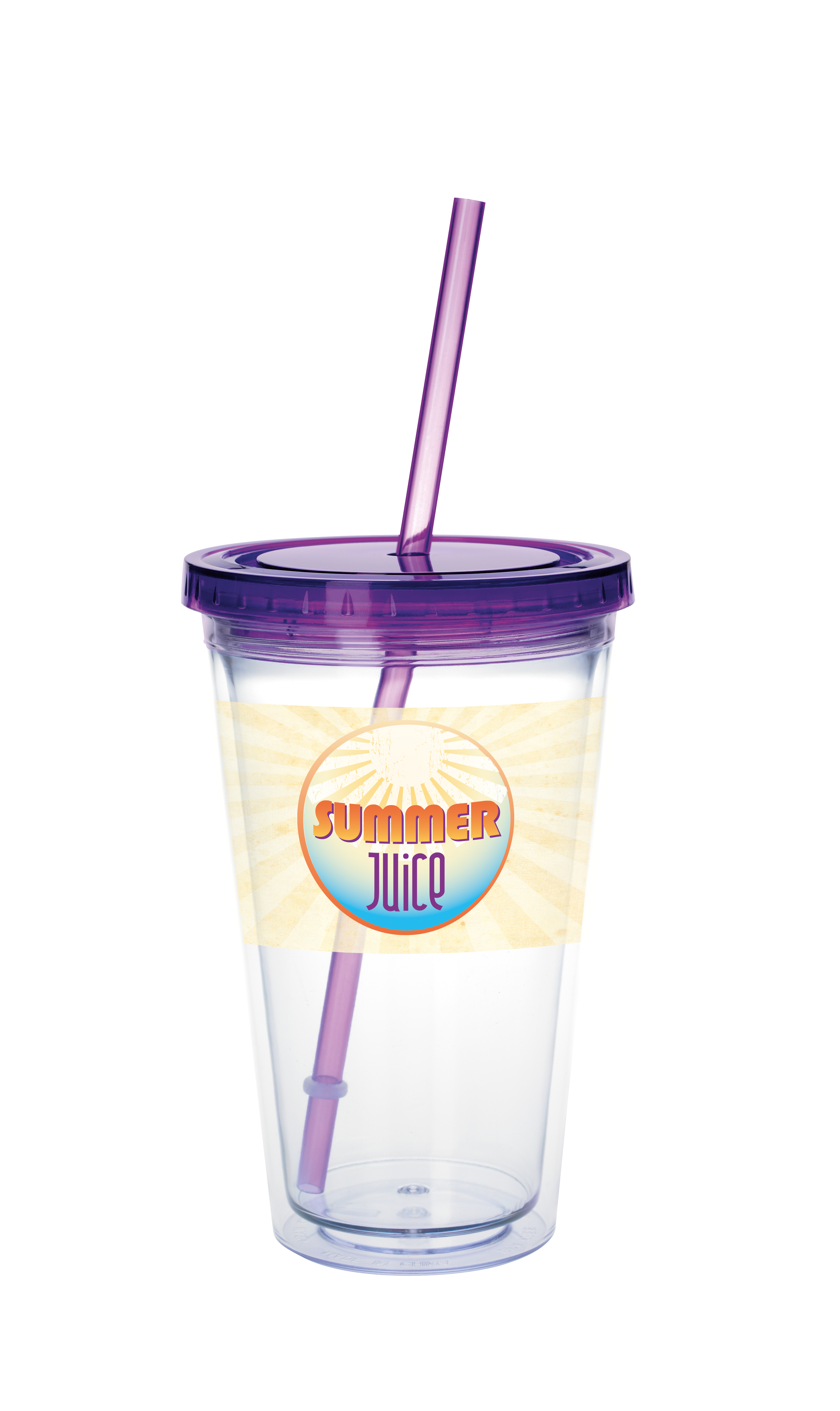 Good Value™ Clear Tumbler with Colored Lid - 18 oz. 55