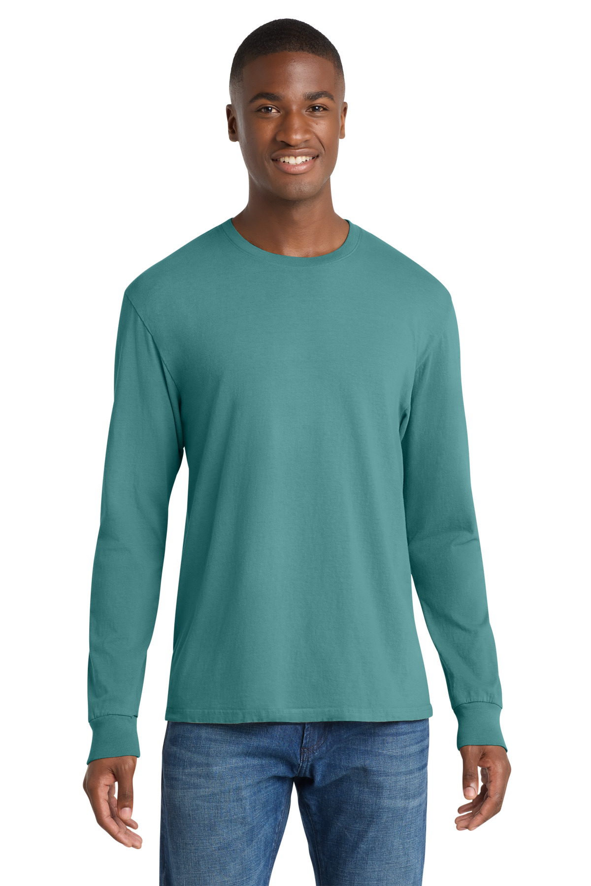 Port & Co Beach Wash Garment-Dyed Long Sleeve Tee PC099LS 124