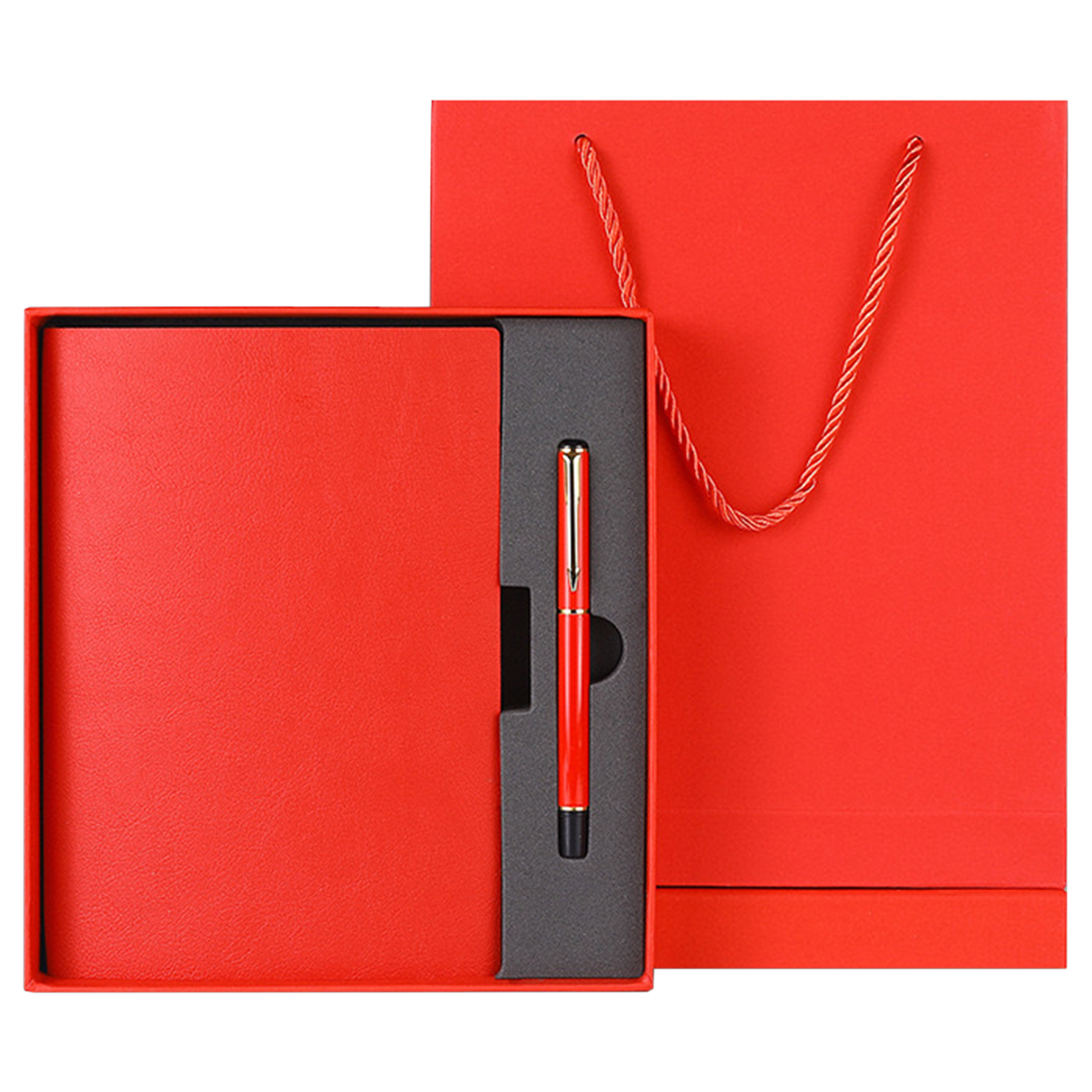 Faux Leather Notebook And Pen Gift Box Set 7