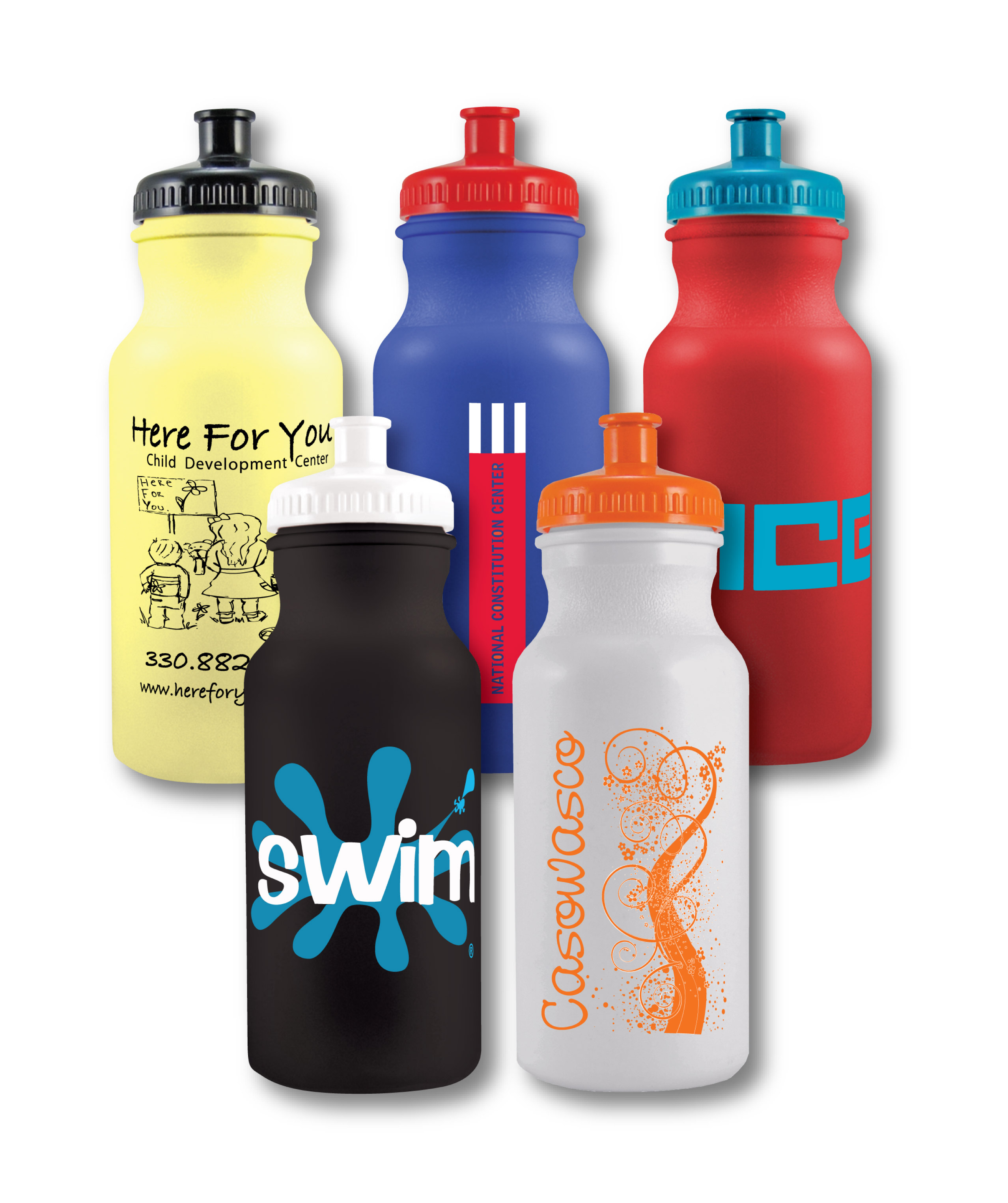 20 Oz. Colored Bike Bottle w/ Push Pull Cap 2
