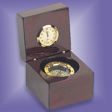 Captain's Box Clock and Compass 1