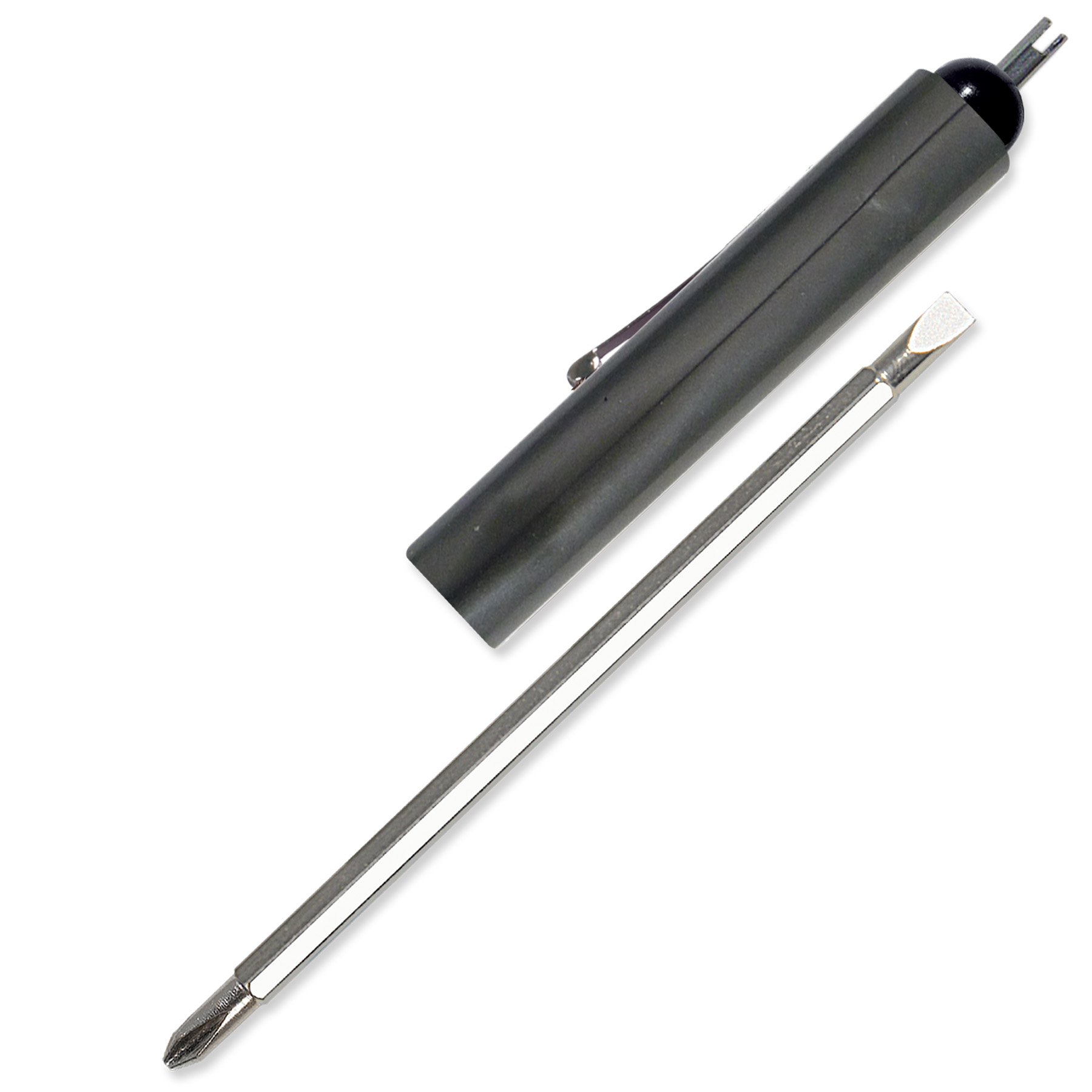 Jumbo Pocket Screwdriver Reversible Flat Blade + Valve Stem 21