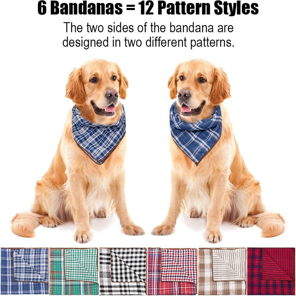 Large Solid Full Color Dog Triangle Bandanna 8