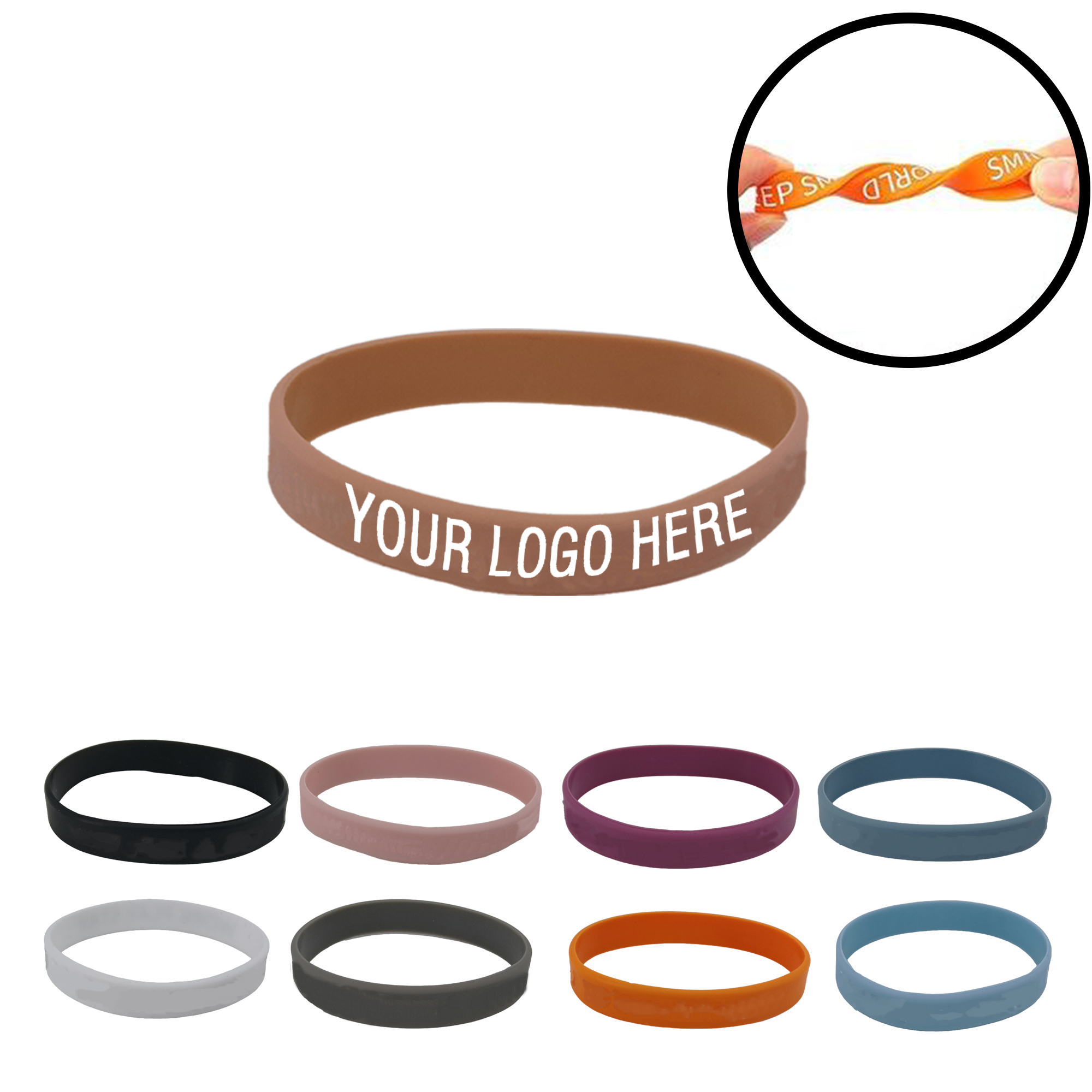 MOQ 20 PCS Printed Silicone Bands 2