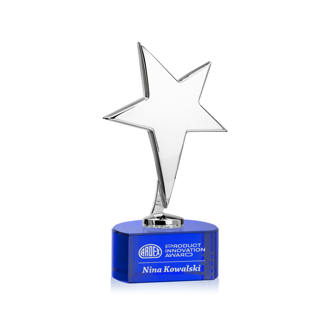 Tuscany Chrome Star on Paragon Base - Blue