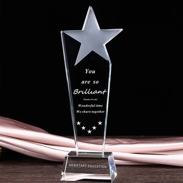 Clear Crystal Star Trophy Awards 3