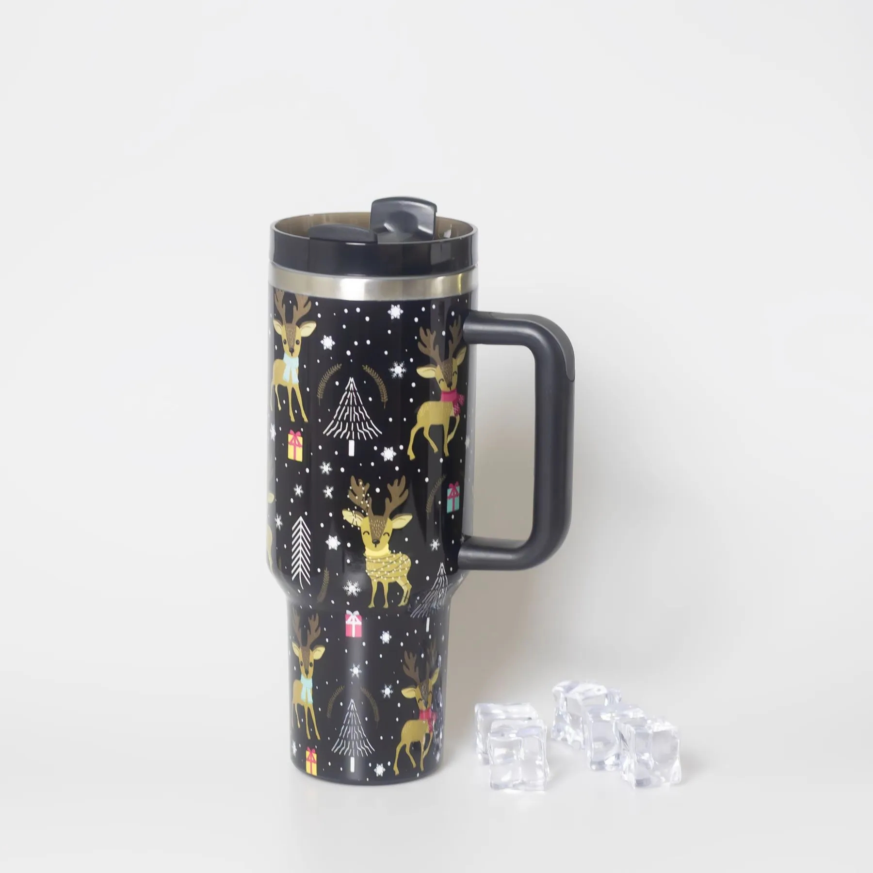 Christmas Theme 40 Oz. Vacuum Tumbler with Lid and Straw 11