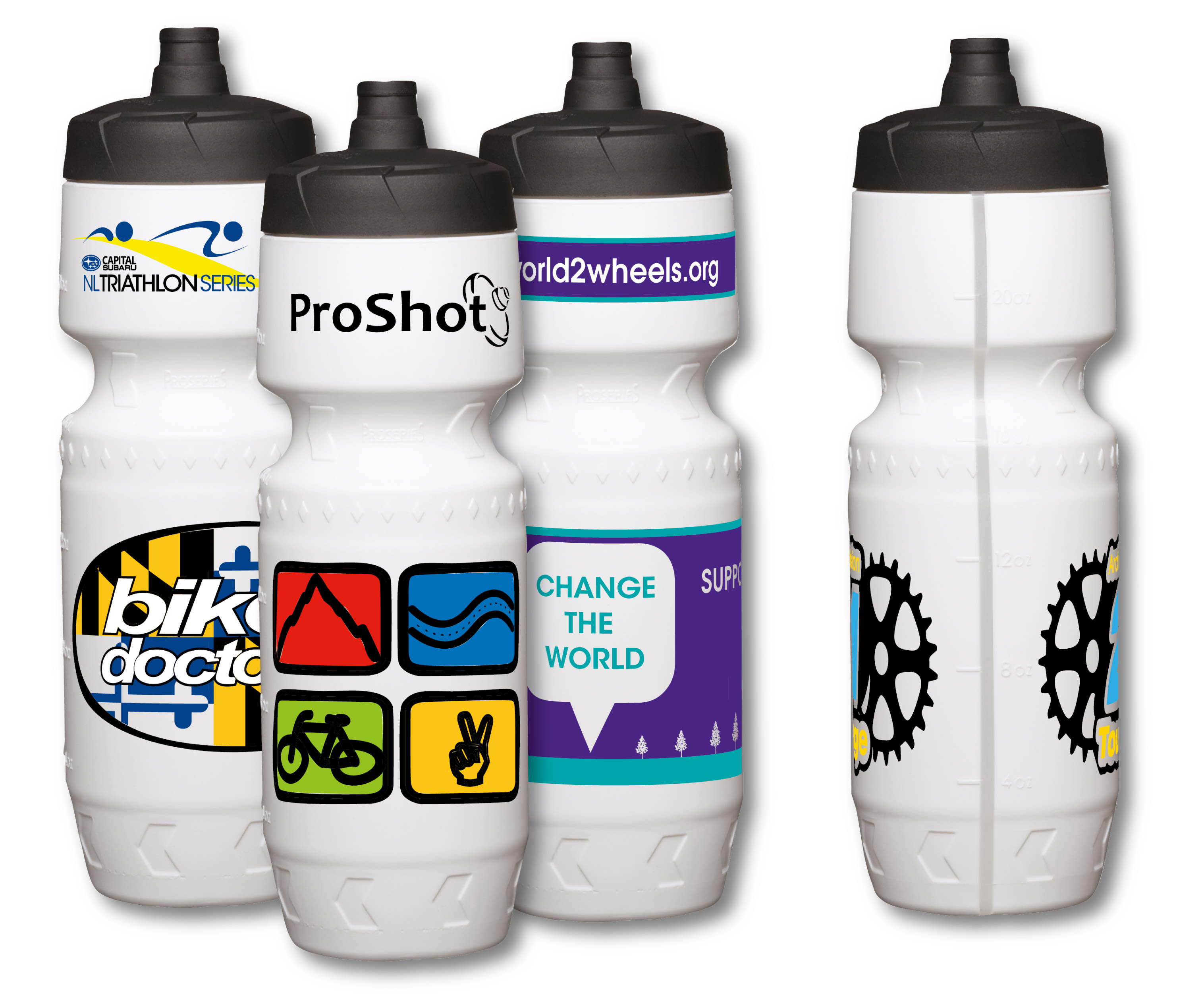 24 Oz. Premium LDPE Bike Sports Bottle with View Stripe 2