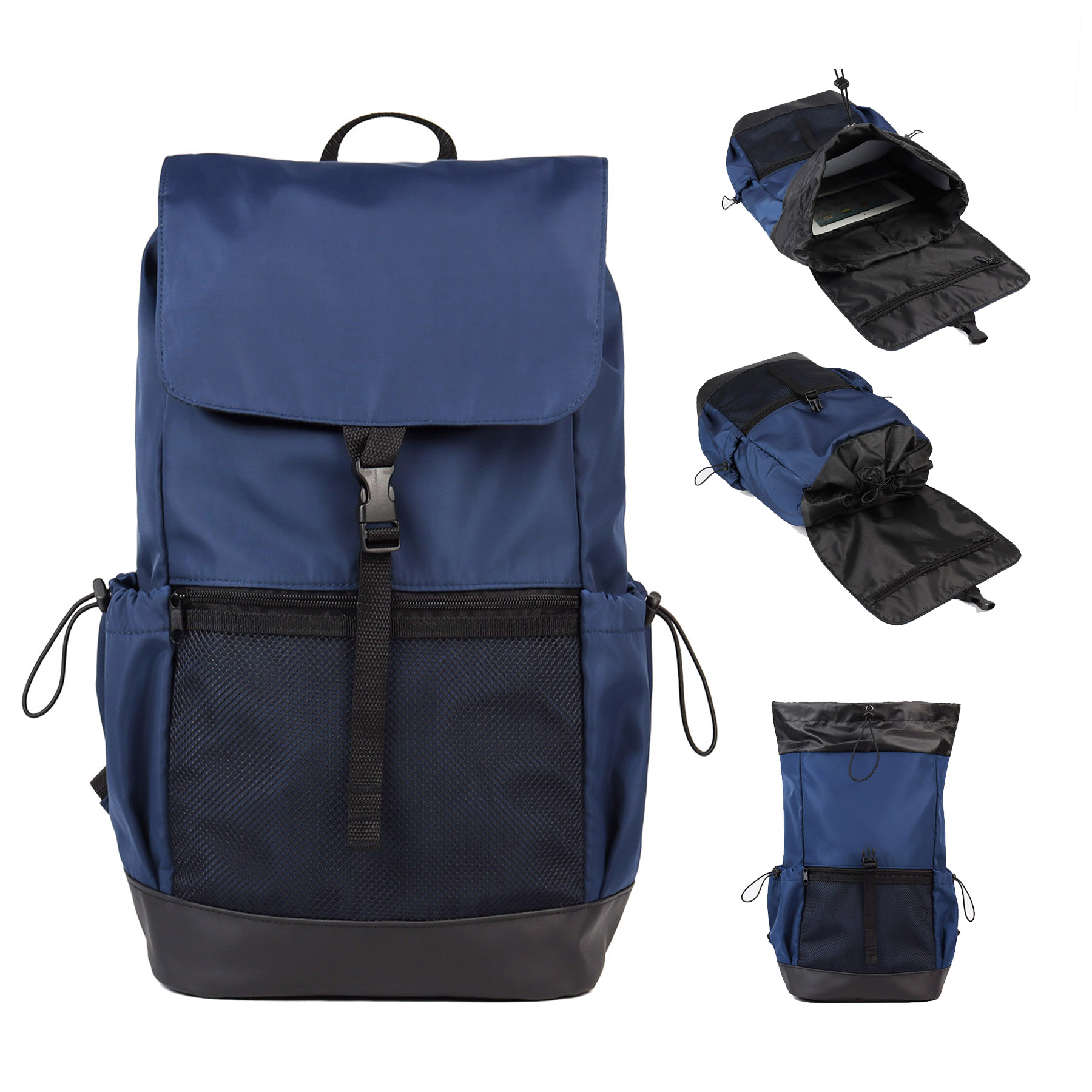 100% Polyester Travel Padded Cinch Top Backpack 3