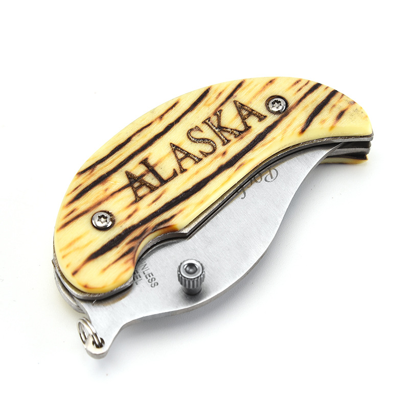 Leaf Shape Stainless Steel Folding Pocket Knife 6