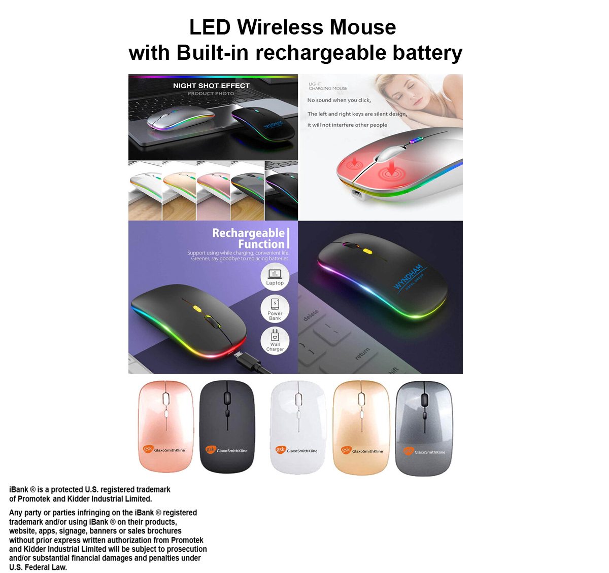iBank ® LED Wireless Mouse with Built-in rechargeable battery 2
