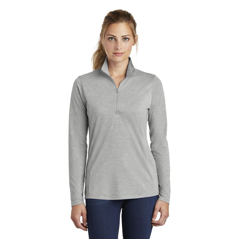 Sport-Tek Women's PosiCharge Tri-Blend Wicking 1/4-Zip Pullover. 8